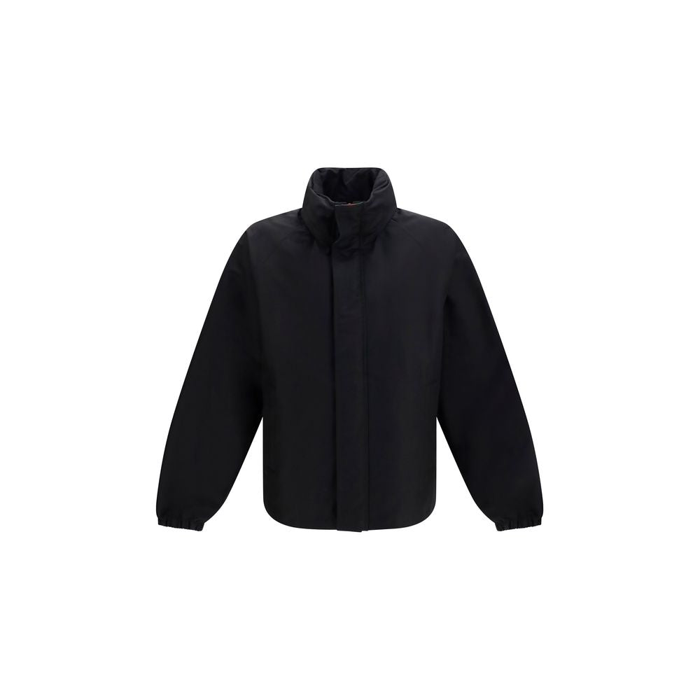 Chaqueta larga de algodón negra de Gucci