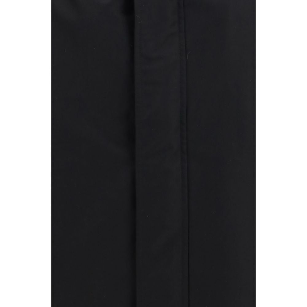 Chaqueta larga de algodón negra de Gucci