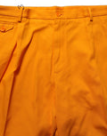 Dolce & Gabbana Orange Cotton Pleated Chino Bermuda Shorts