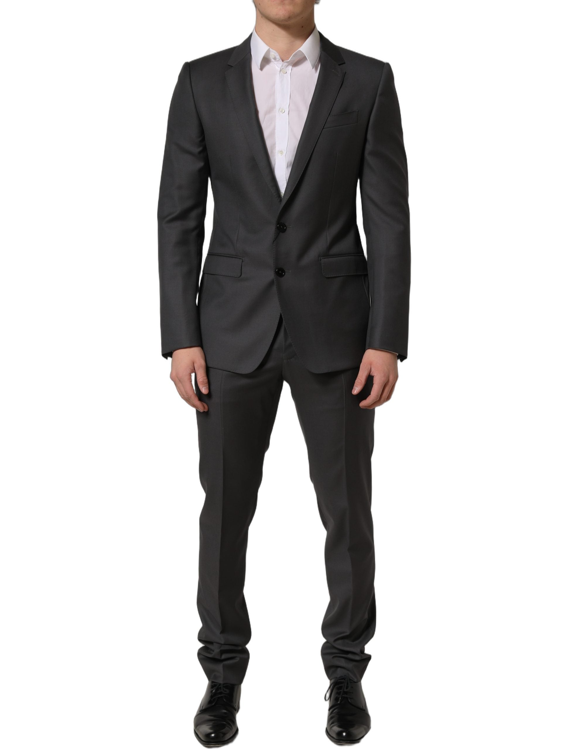 Traje de dos piezas formal Dolce & Gabbana gris MARTINI corte slim para hombre