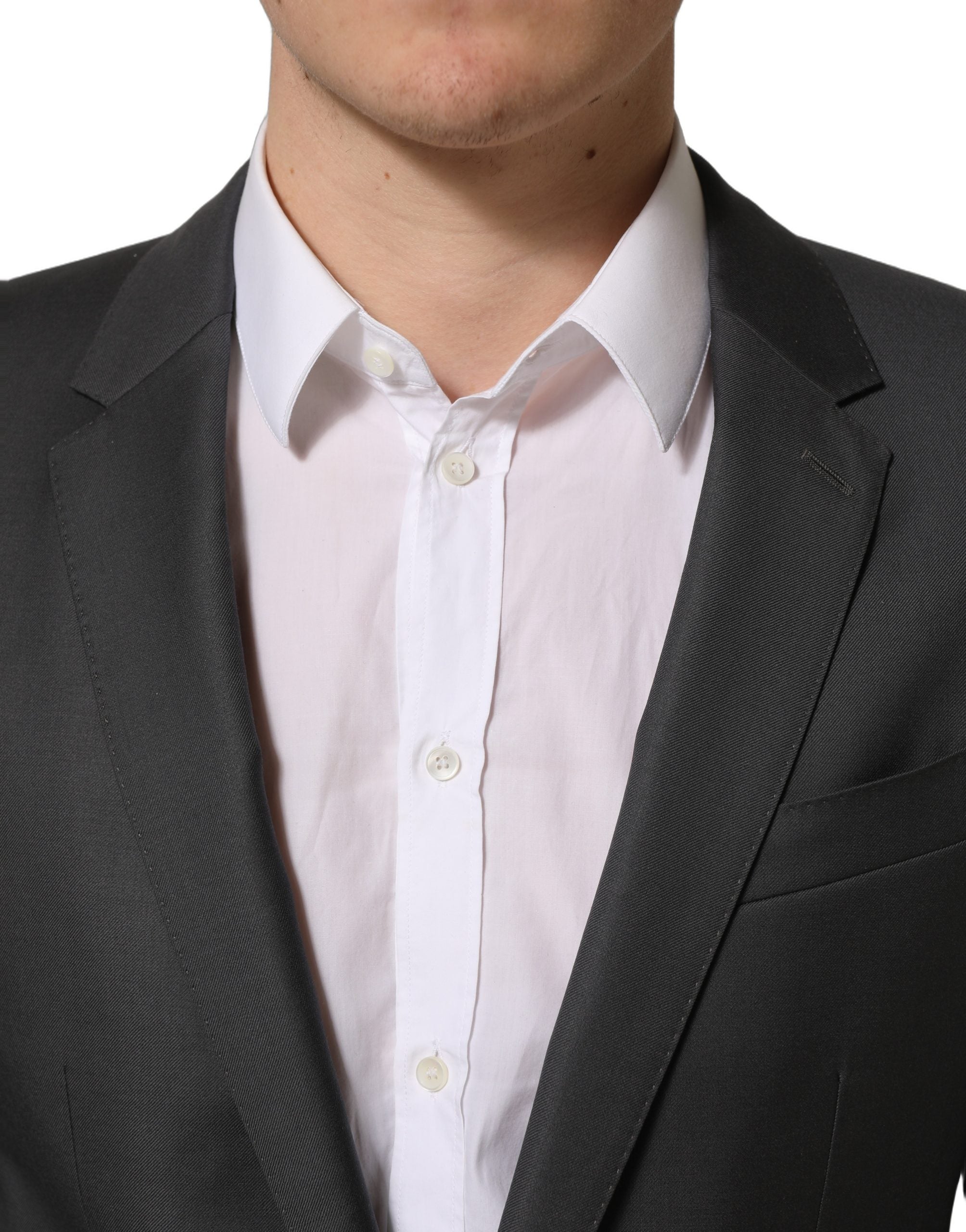 Traje de dos piezas formal Dolce & Gabbana gris MARTINI corte slim para hombre