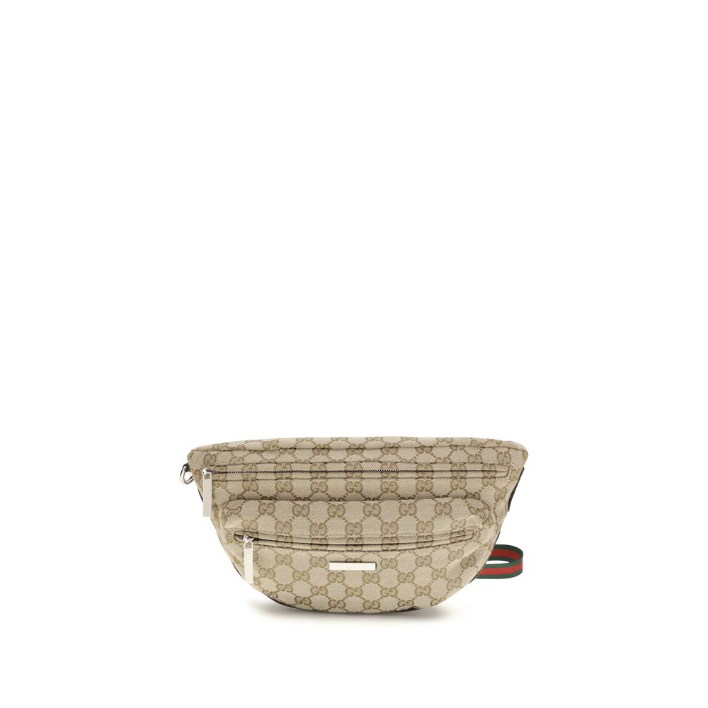 Bolso de hombro Gucci de tela beige