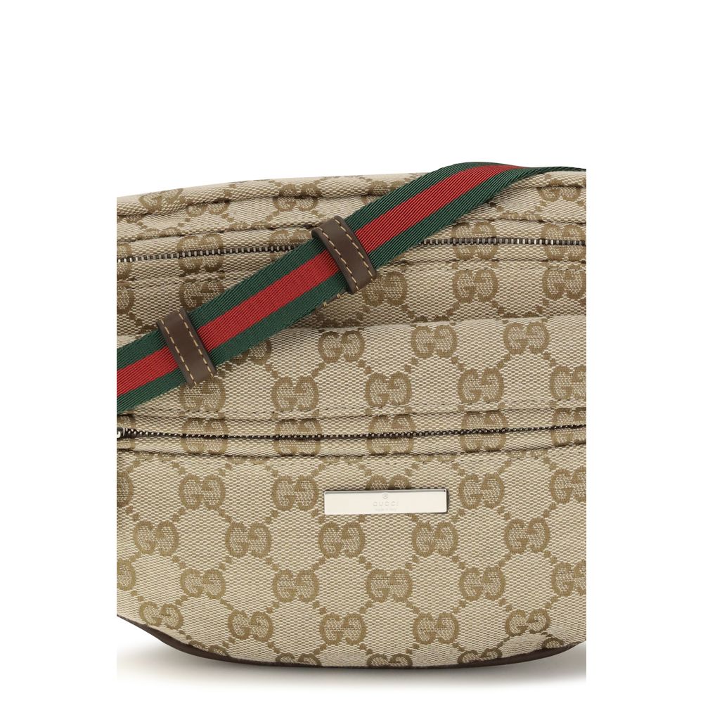 Bolso de hombro Gucci de tela beige