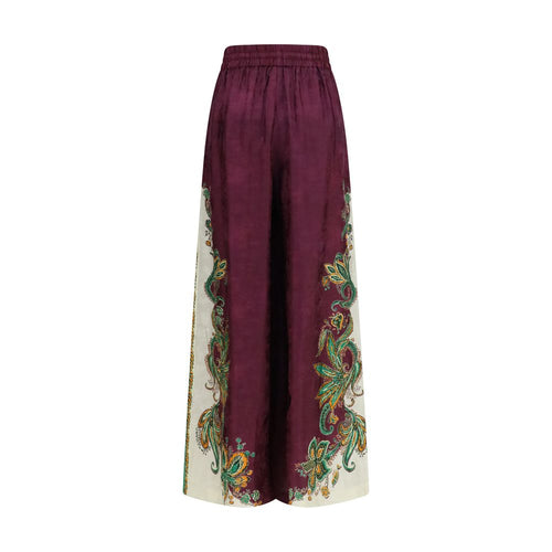 Pantalones casuales Alemais de viscosa morada