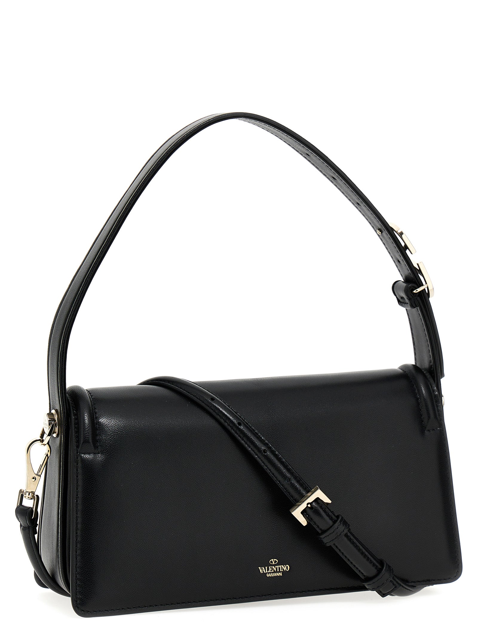 Bolso de hombro Valentino Garavani de cuero negro