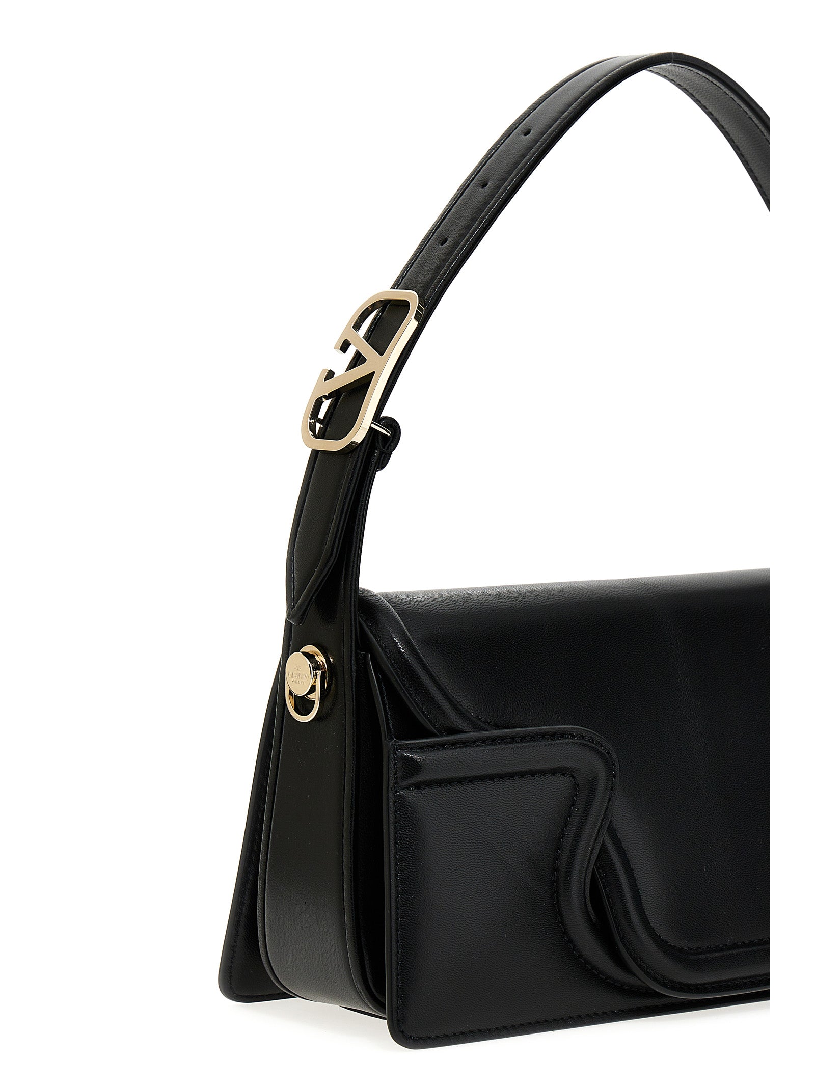 Bolso de hombro Valentino Garavani de cuero negro