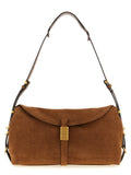 PINKO Bolso de hombro de piel de vaca marrón