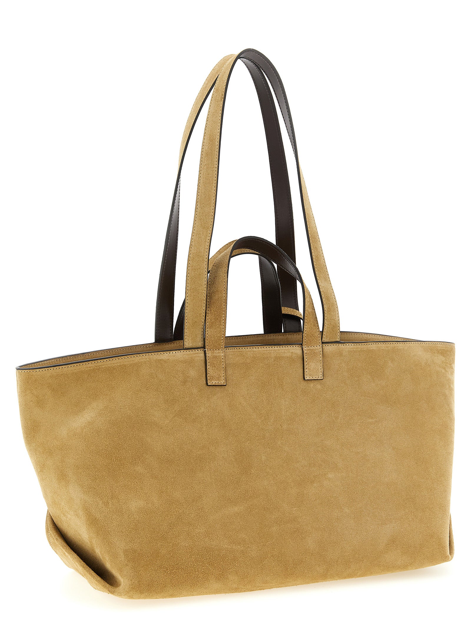 Bolso tote A.P.C. de piel de vaca marrón
