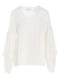 DI.LA3 PARI' White Silk Blouse
