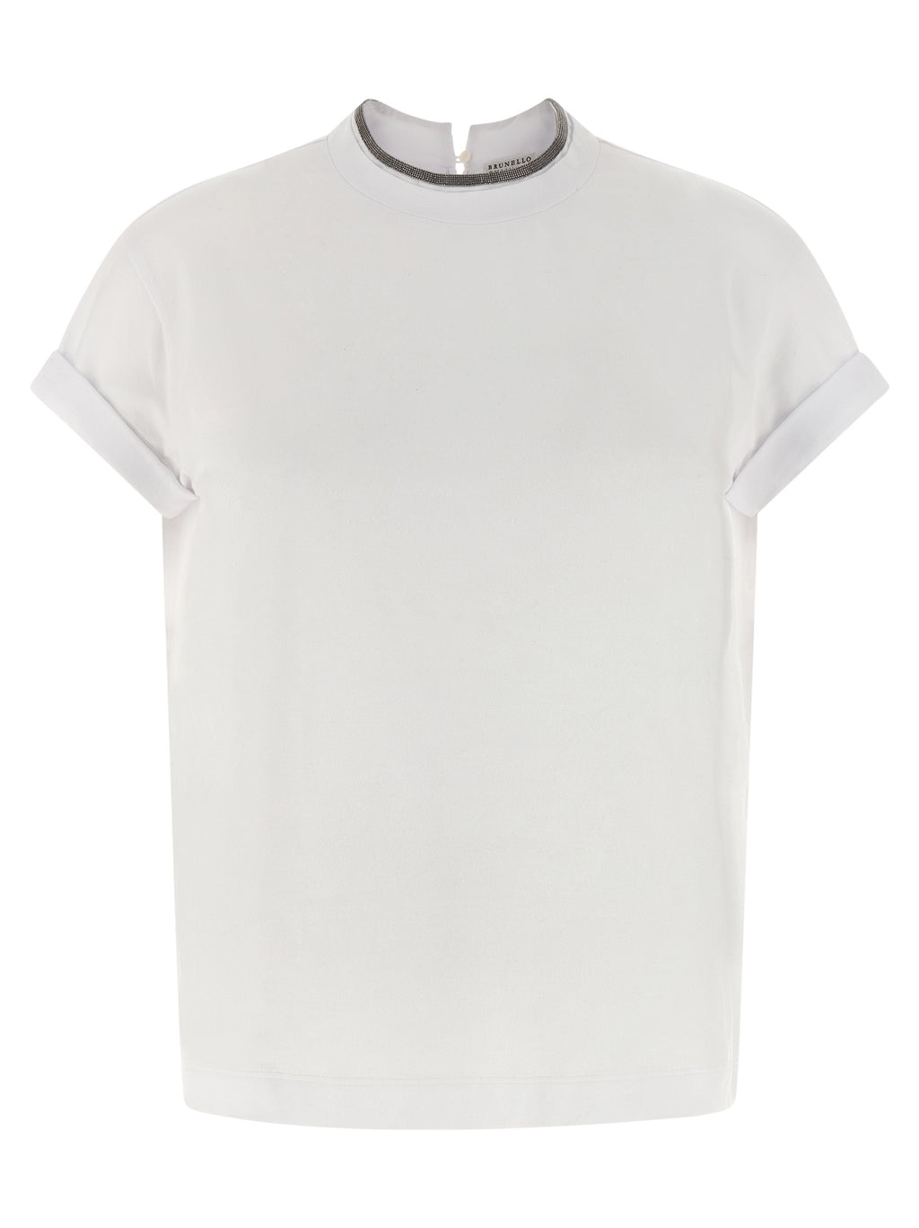 Camiseta de algodón blanca Brunello Cucinelli