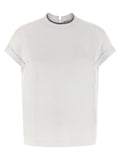 Camiseta de algodón blanca Brunello Cucinelli