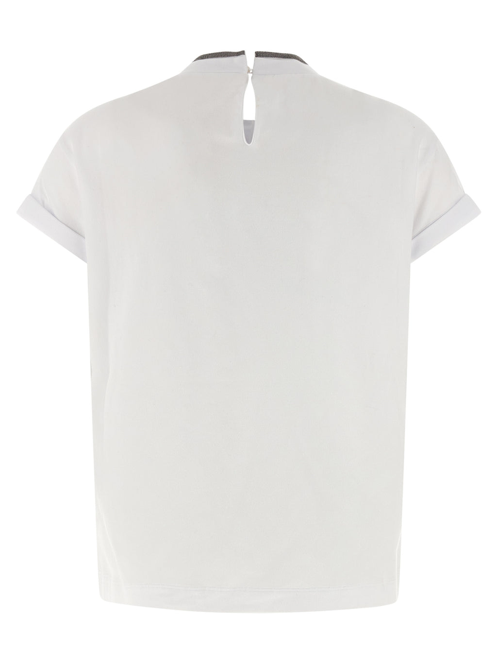 Camiseta de algodón blanca Brunello Cucinelli