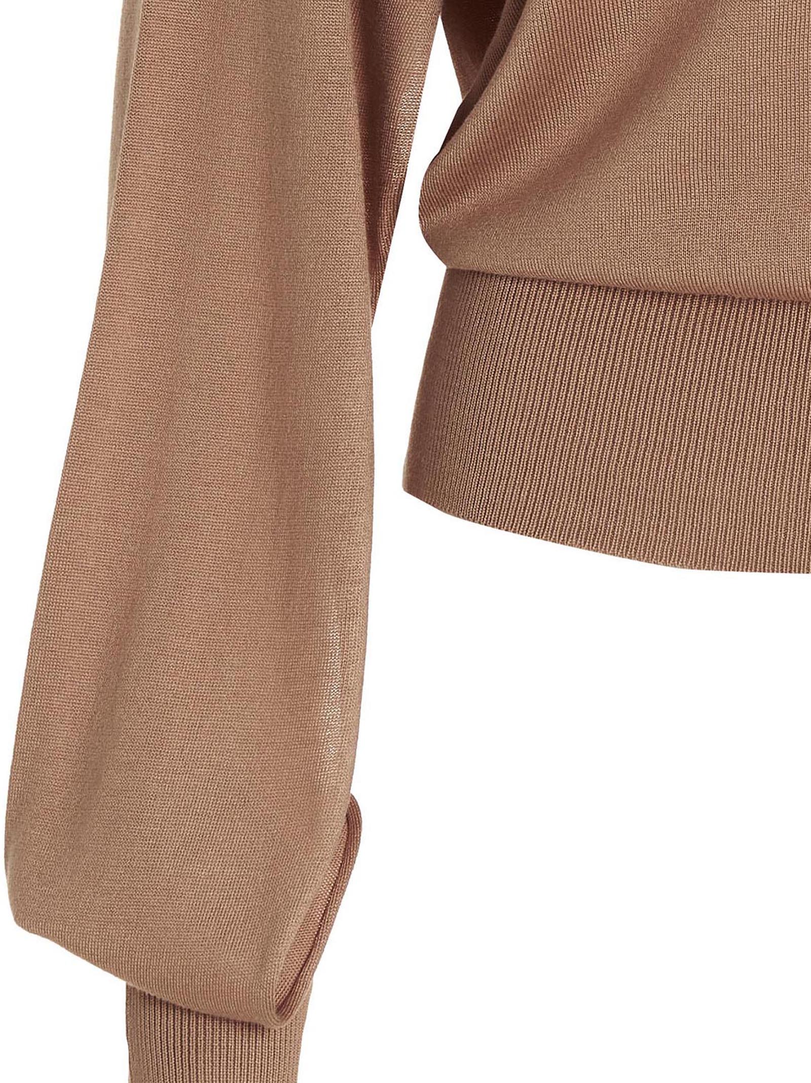 RAMAEL Beige Silk Cardigan