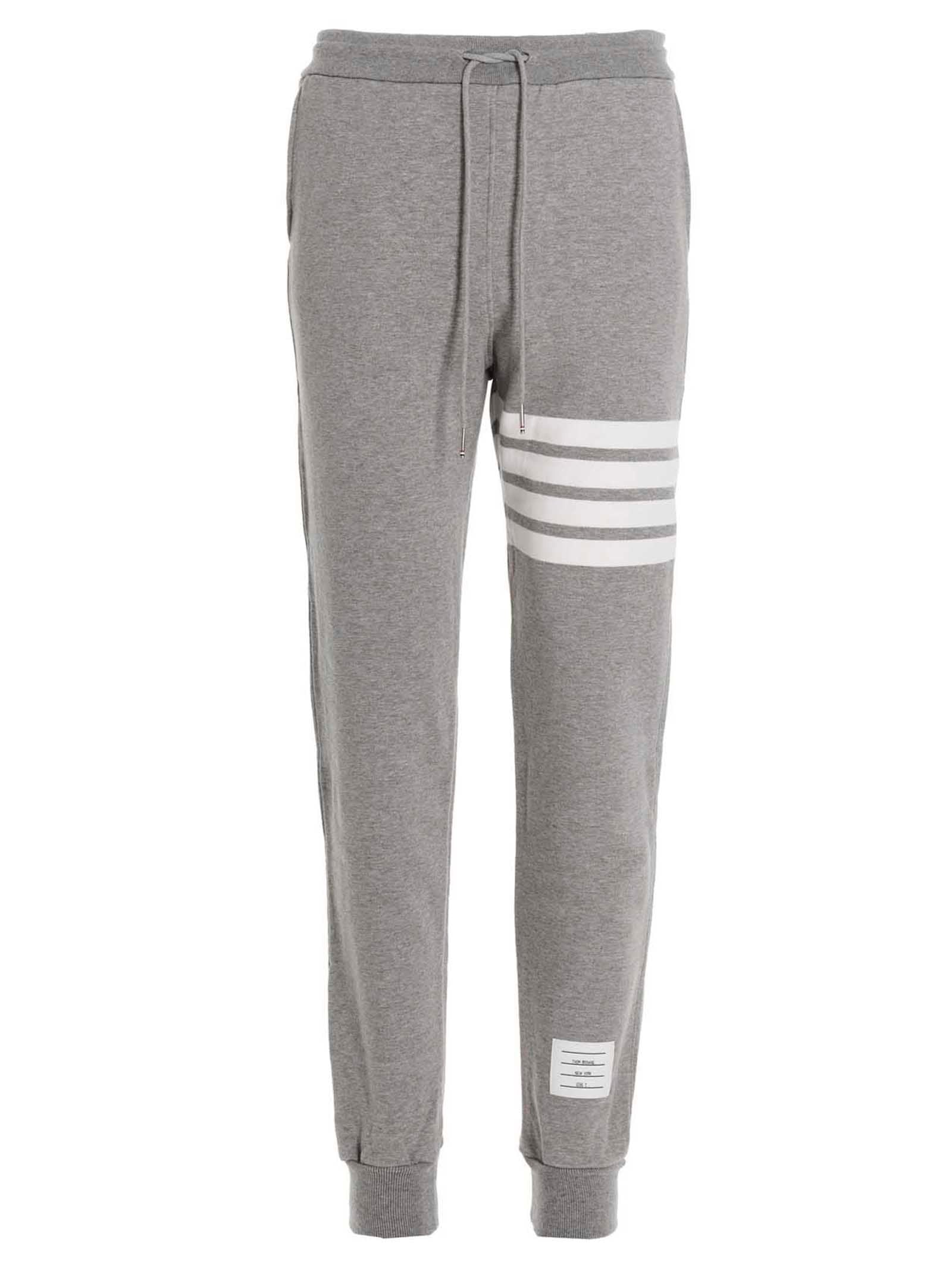 Thom Browne Joggers de Algodón Gris (Pantalones de Entrenamiento)