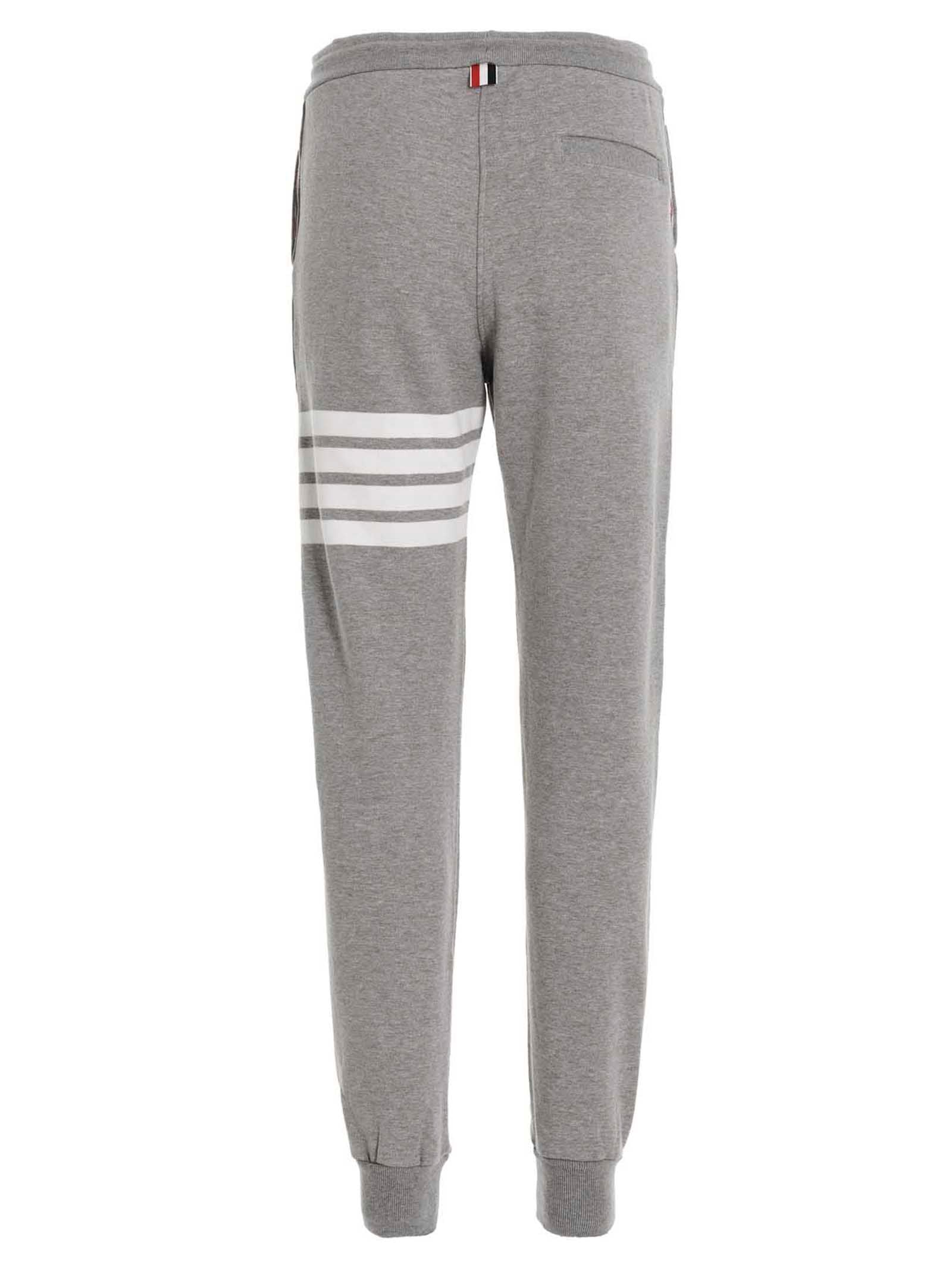 Thom Browne Joggers de Algodón Gris (Pantalones de Entrenamiento)