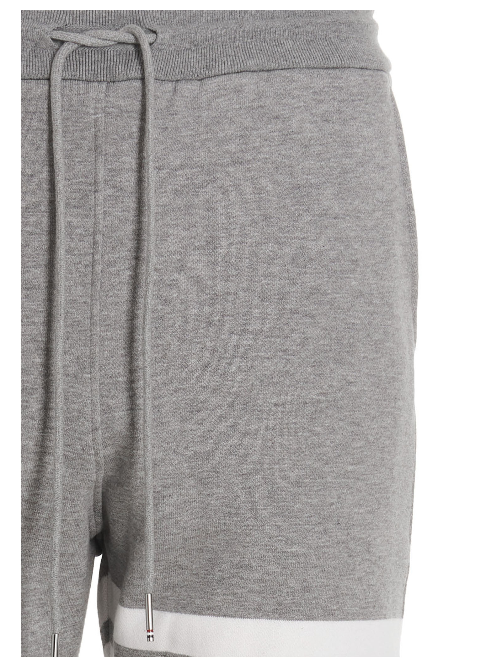 Thom Browne Joggers de Algodón Gris (Pantalones de Entrenamiento)