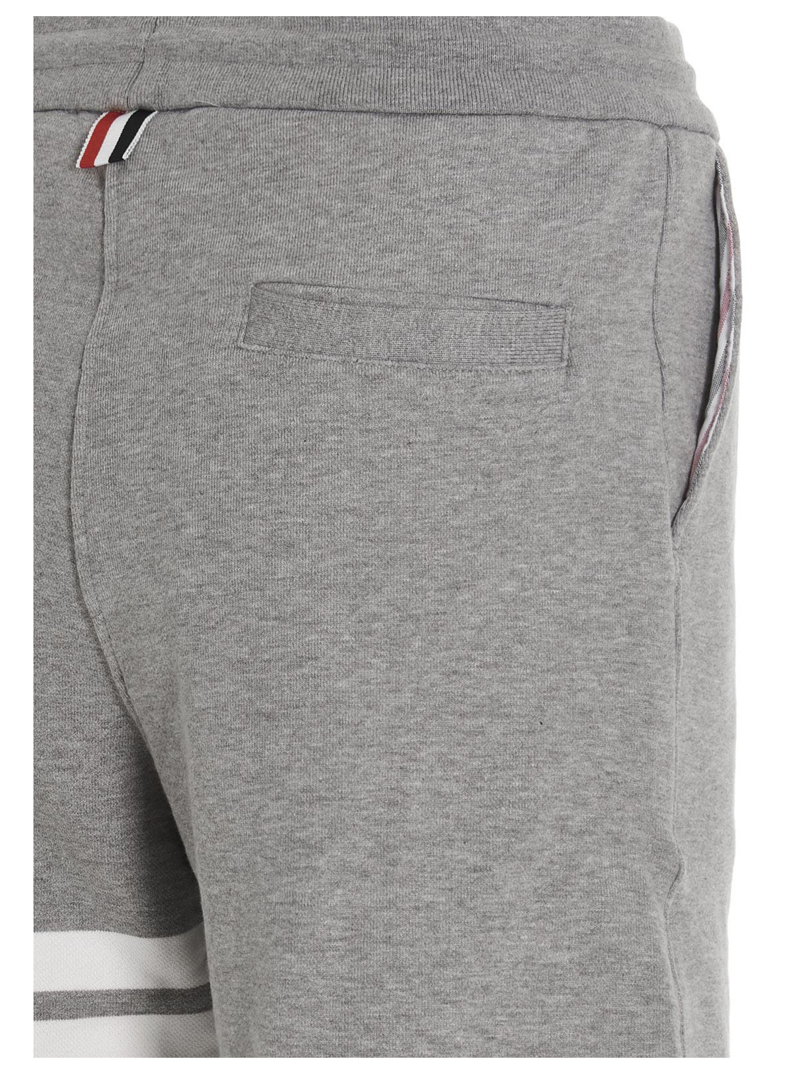 Thom Browne Joggers de Algodón Gris (Pantalones de Entrenamiento)
