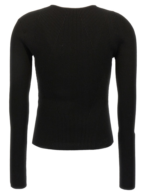 Cárdigan de lana negra Alexander McQueen