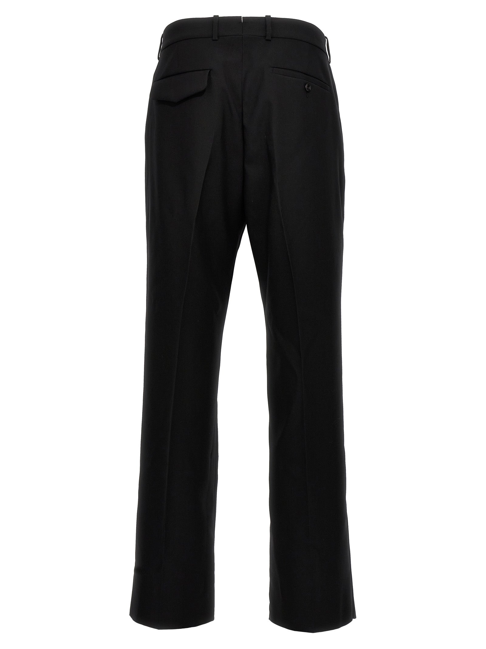 Pantalones de vestir de lana negra Alexander McQueen