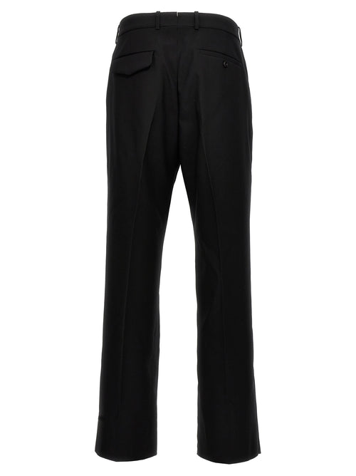 Pantalones de vestir de lana negra Alexander McQueen