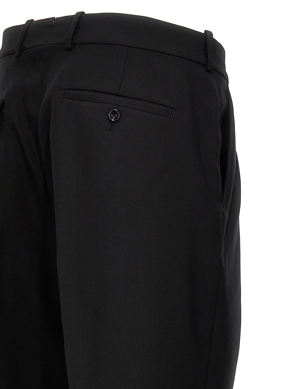 Pantalones de vestir de lana negra Alexander McQueen