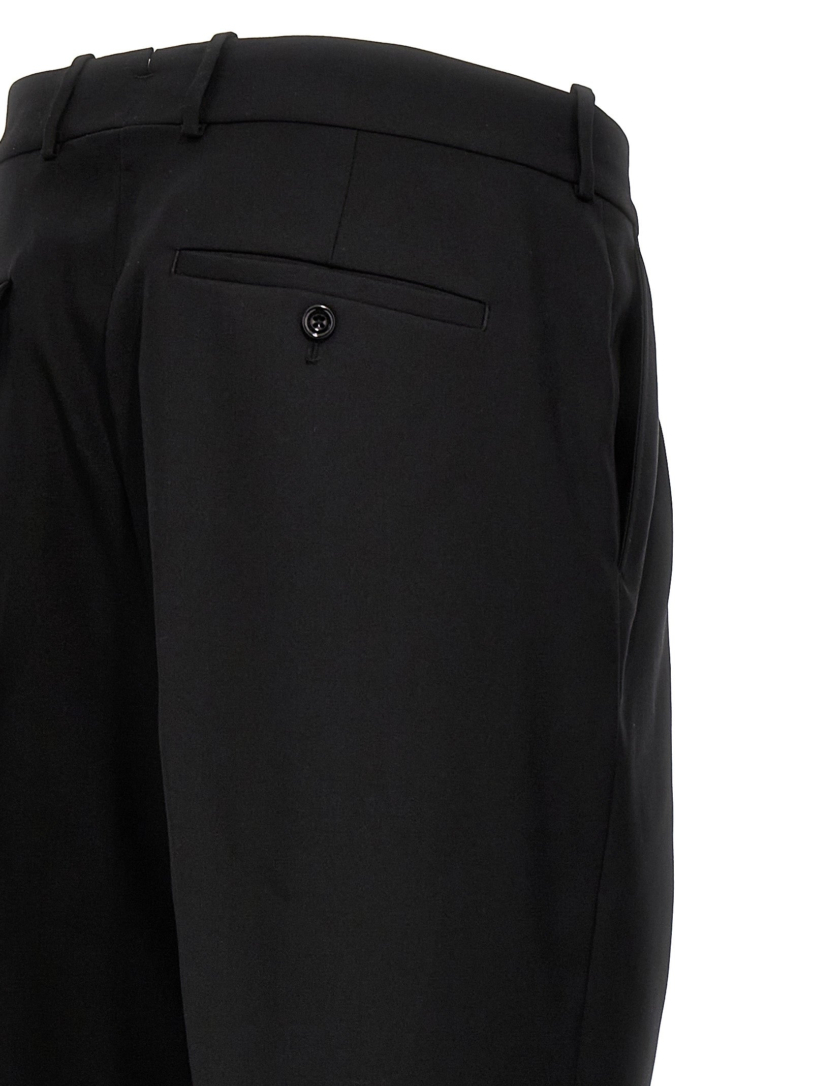 Pantalones de vestir de lana negra Alexander McQueen