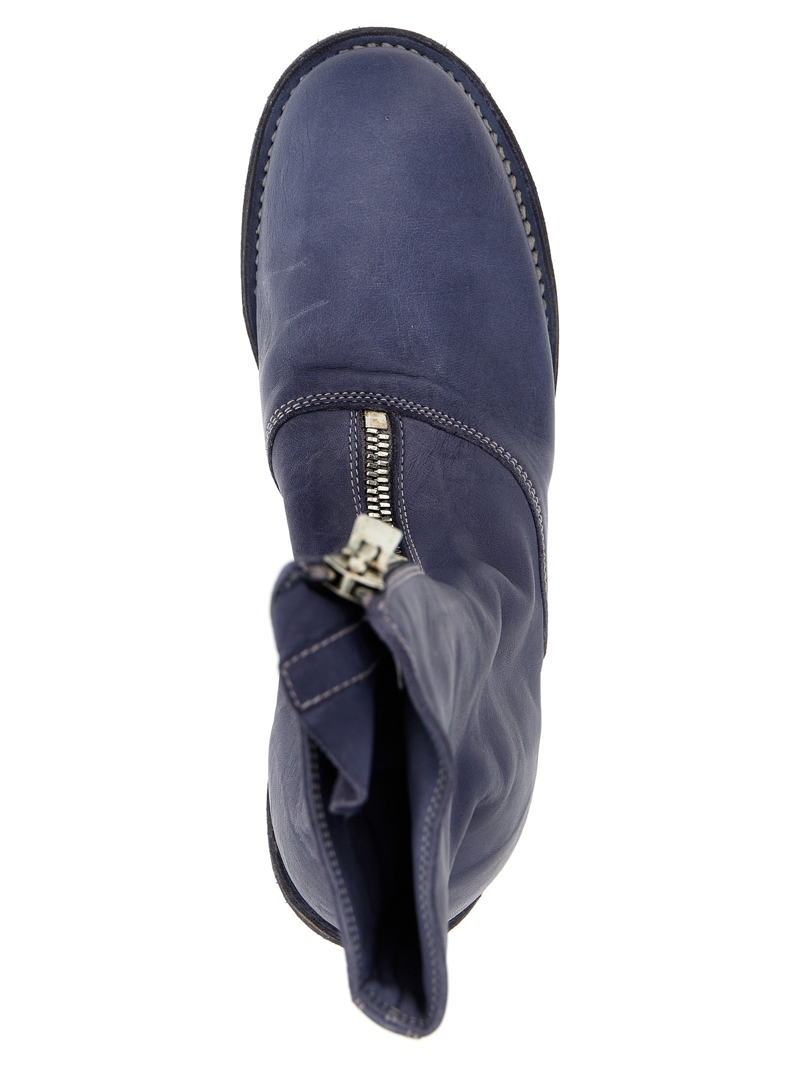 Botines Guidi de cuero morado