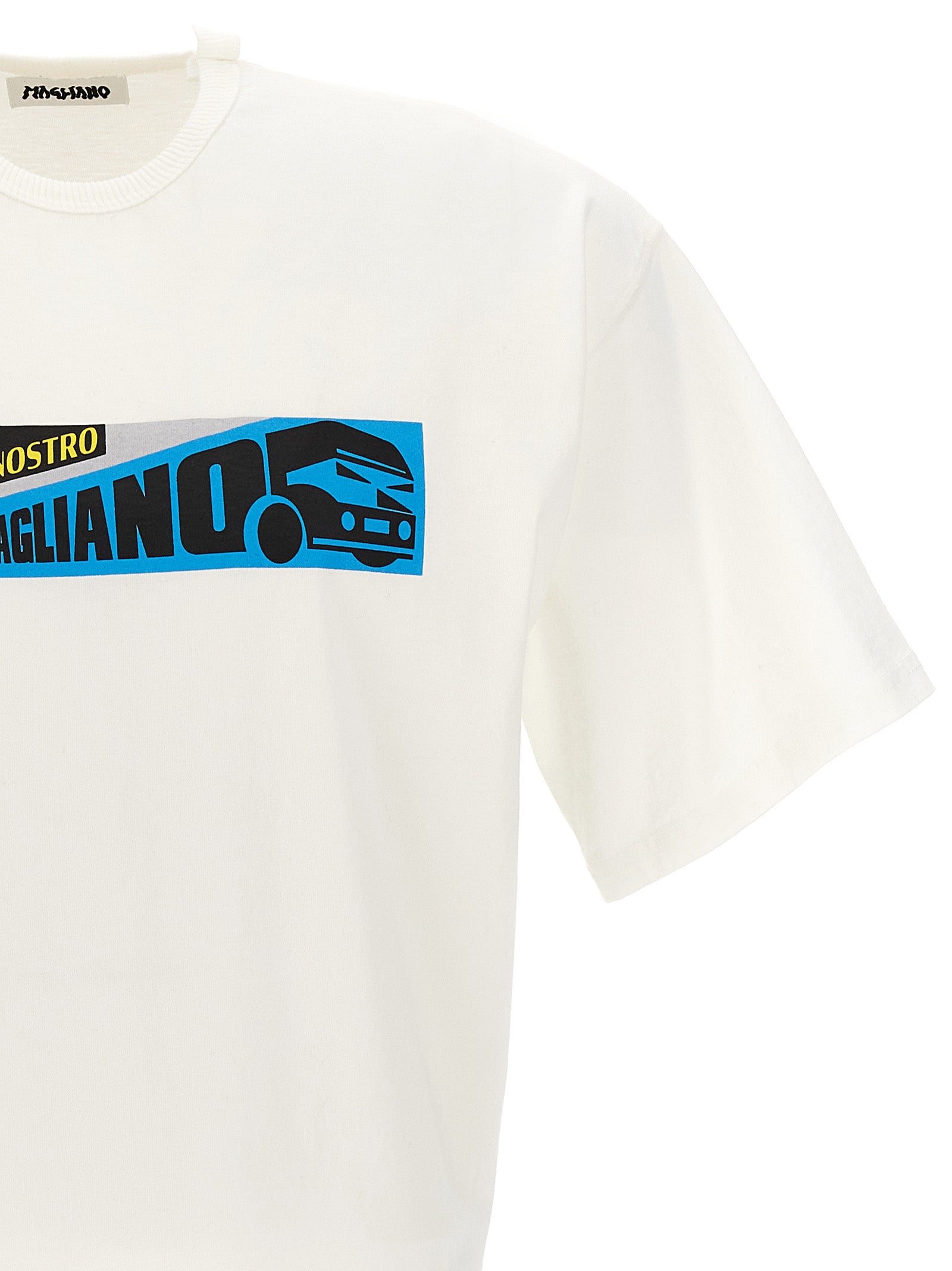 Camiseta de algodón blanca Magliano