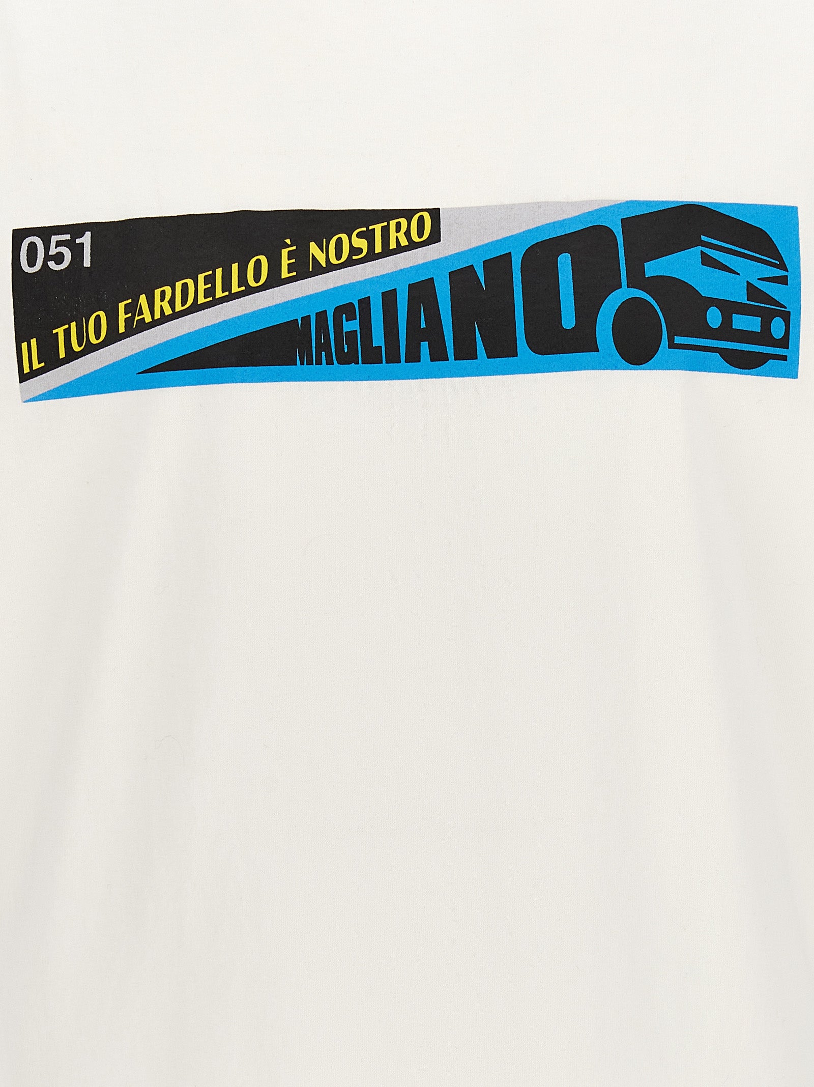 Camiseta de algodón blanca Magliano