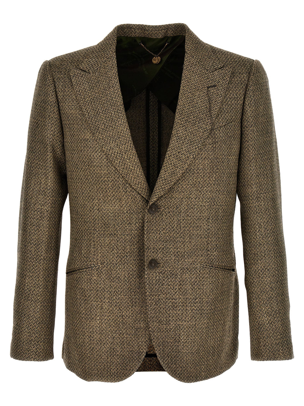 MAURIZIO MIRI Beige Alpaca Leather Blazer