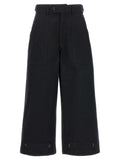 CELLAR DOOR Black Cotton Casual Pants