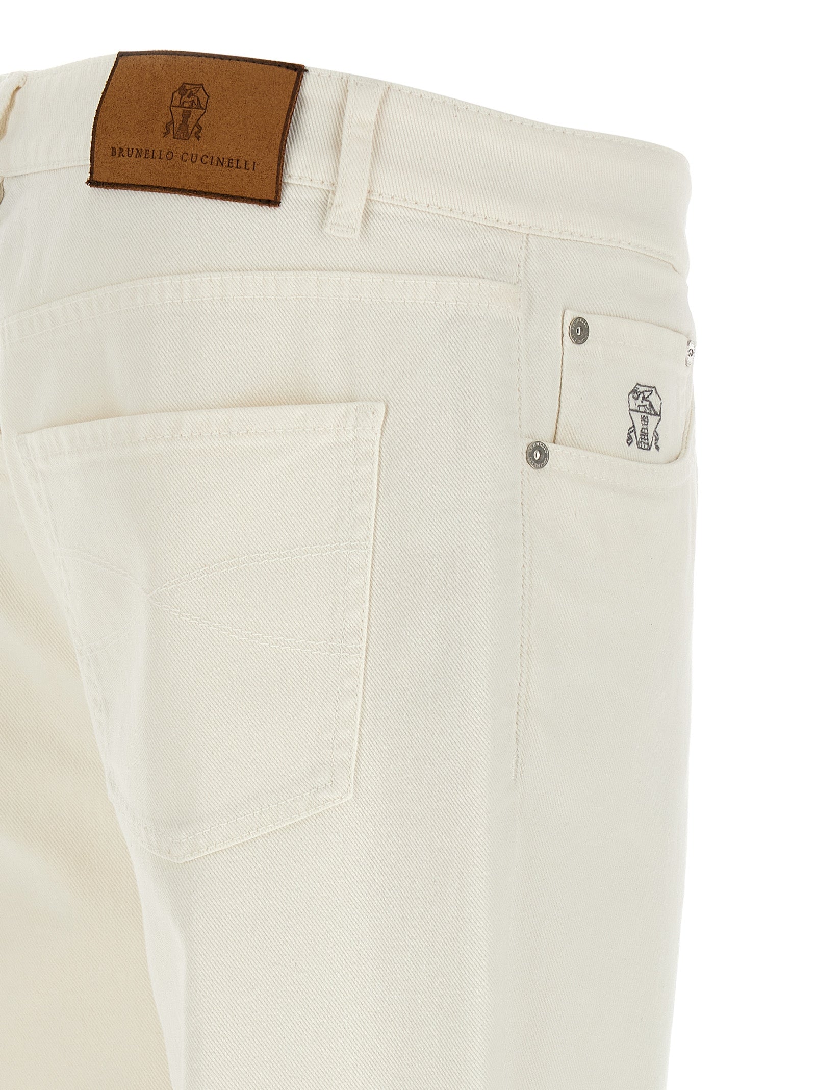 Brunello Cucinelli Jeans de algodón blanco