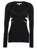 Nensi Dojaka Black Viscose Cardigan