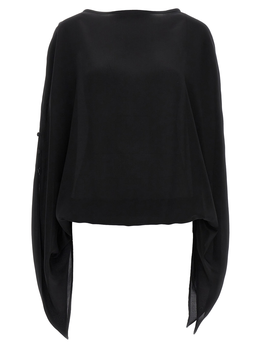 DI.LA3 PARI' Black Silk Blouse