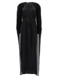 DI.LA3 PARI' Black Silk Long Dress