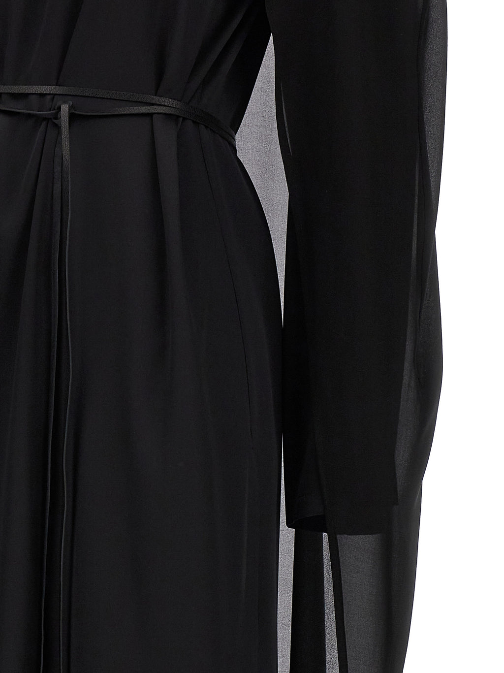 DI.LA3 PARI' Black Silk Long Dress