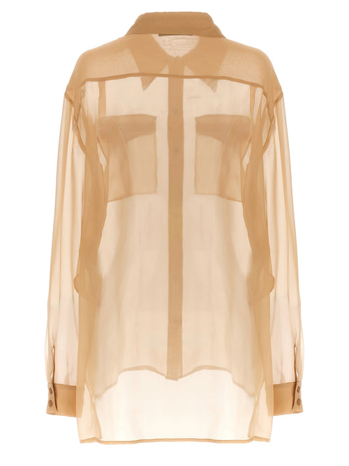 Blusa de seda beige Alberta Ferretti