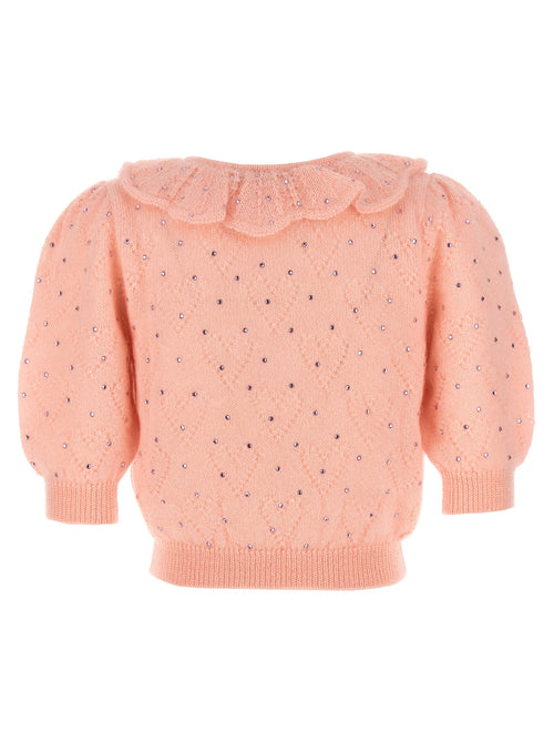 Cardigan en Laine Multicolore Alessandra Rich