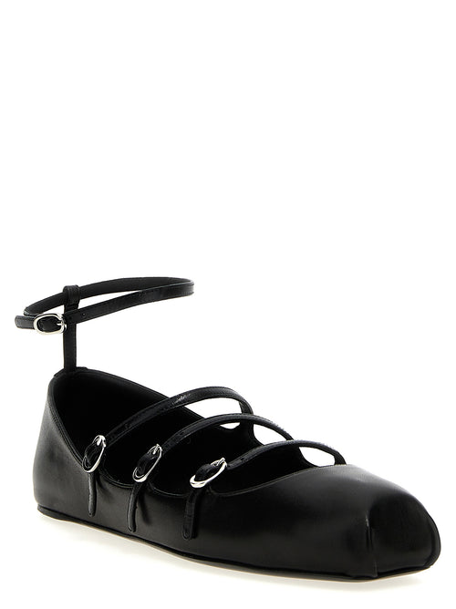 Ballerines Alexander McQueen en cuir de veau noir