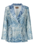 LE TWINS Blue Polyester Blazer