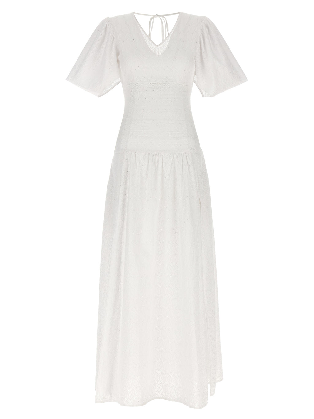 LE TWINS White Cotton Long Dress