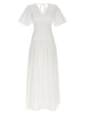 LE TWINS White Cotton Long Dress