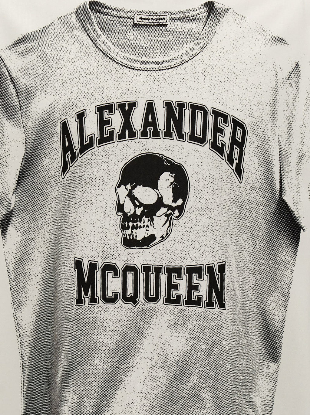 Camiseta de algodón bicolor Alexander McQueen
