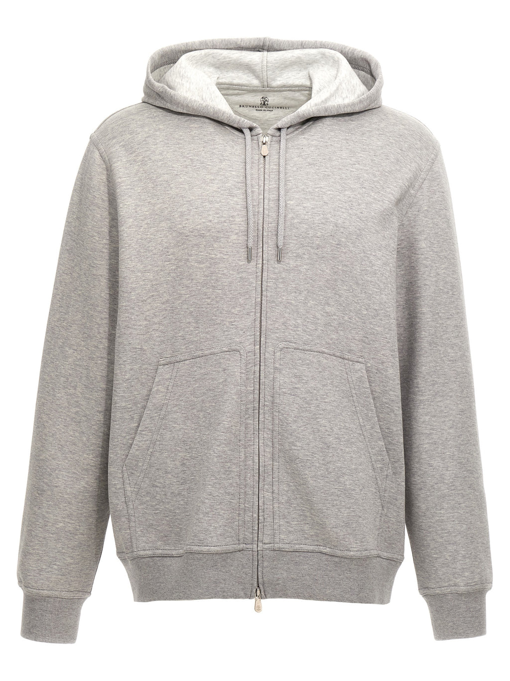 Sudadera de algodón gris Brunello Cucinelli