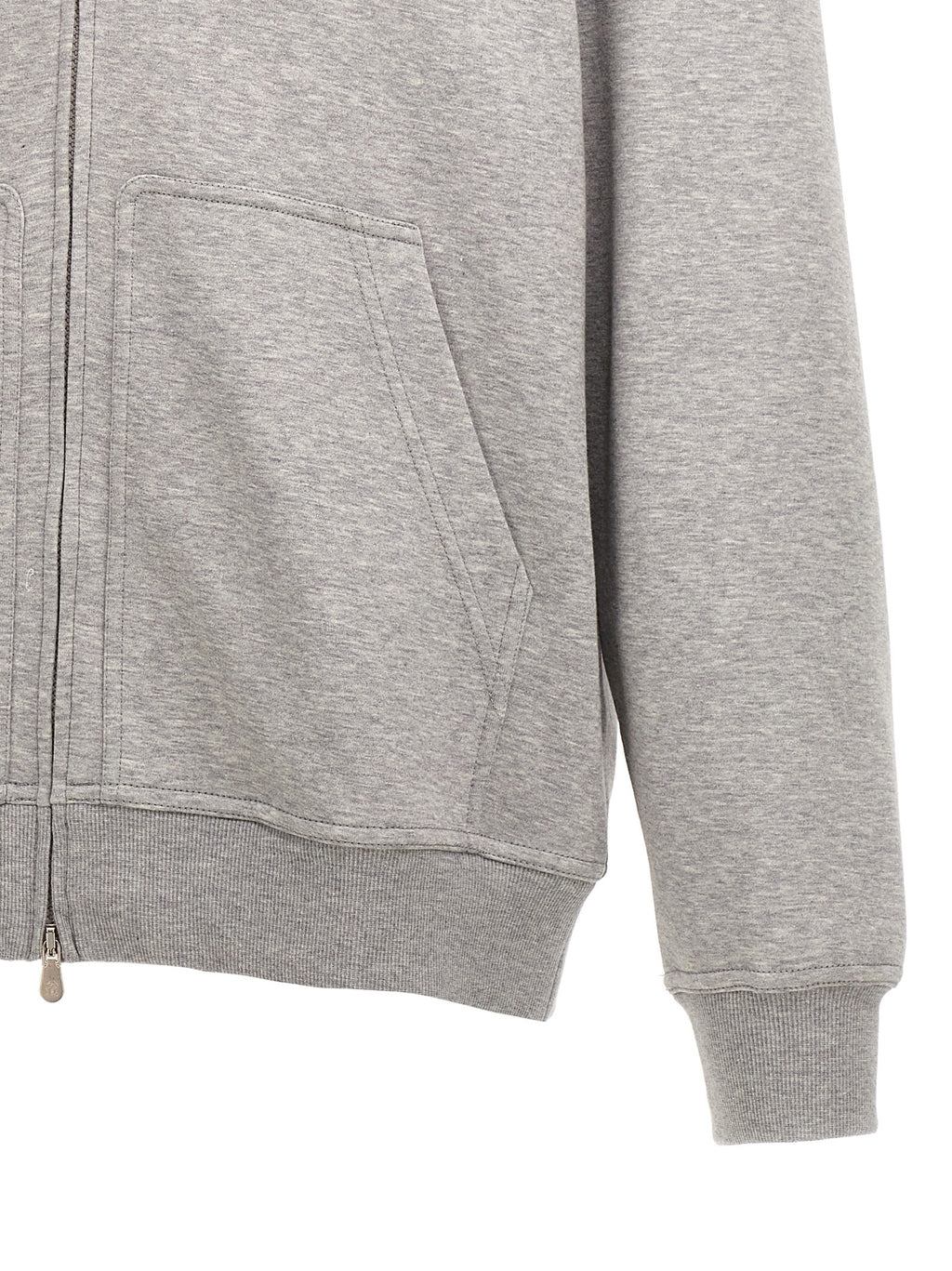 Sudadera de algodón gris Brunello Cucinelli