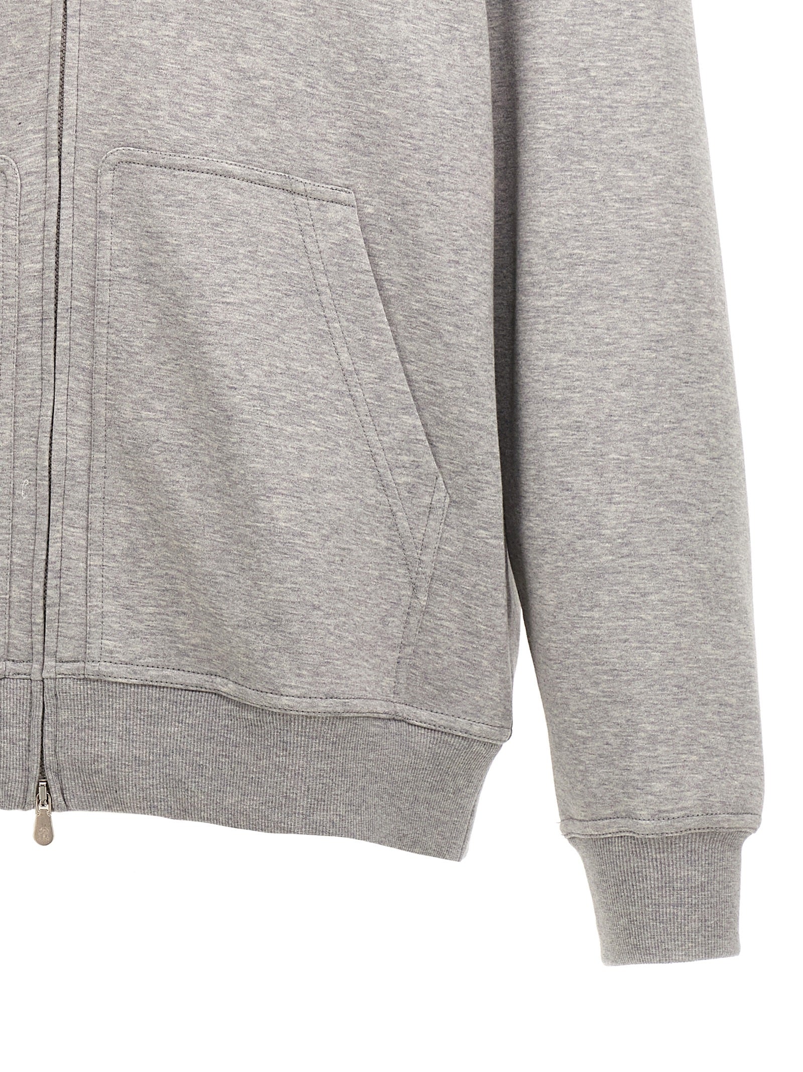 Sudadera de algodón gris Brunello Cucinelli