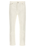 Department 5 White Cotton Straight-Leg Jeans
