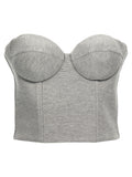 Giuseppe Di Morabito Gray Viscose Sleeveles T-Shirt