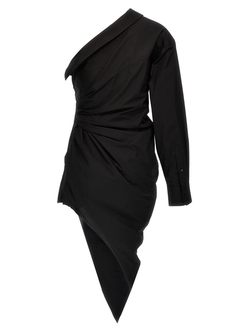 Alexander Wang Vestido Corto de Algodón Negro