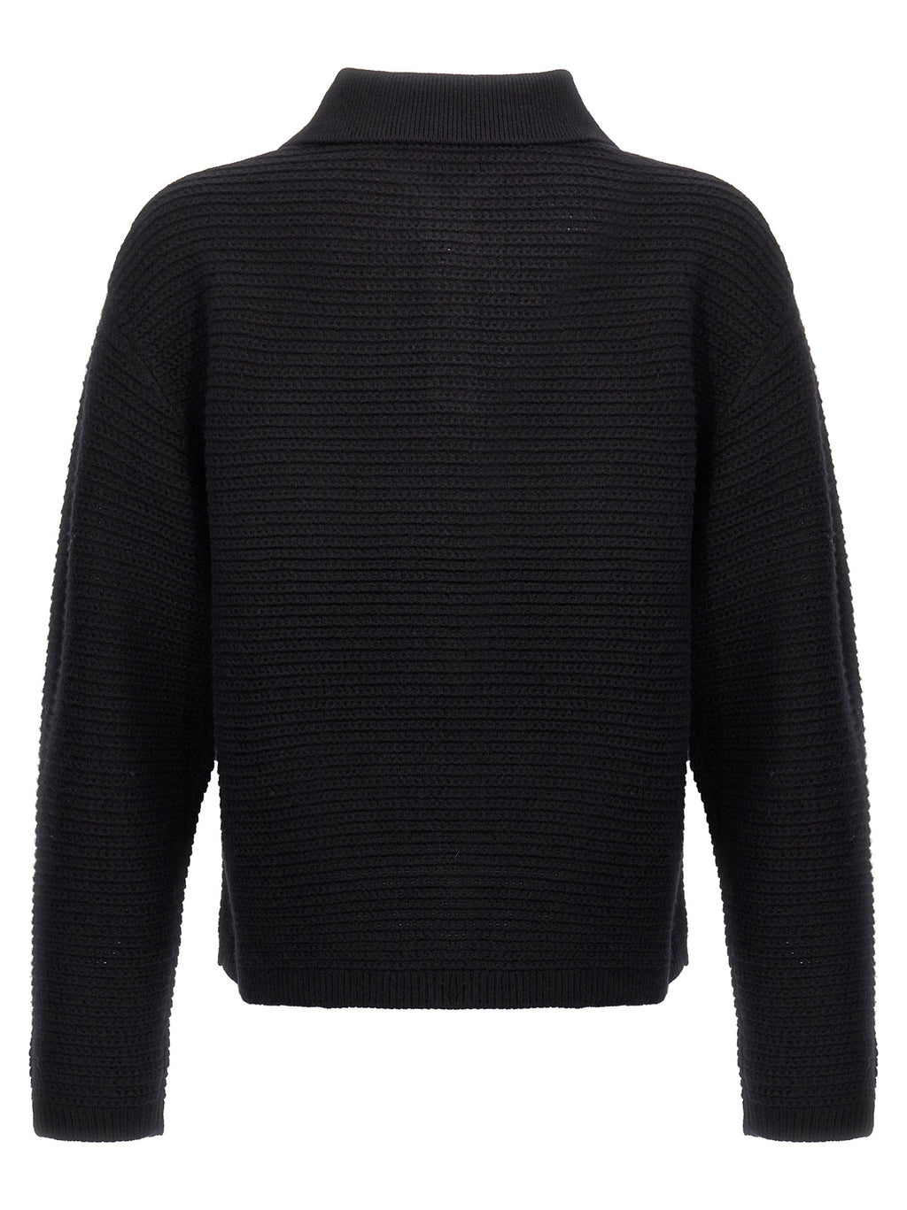 PURPLE Black Wool Cardigan